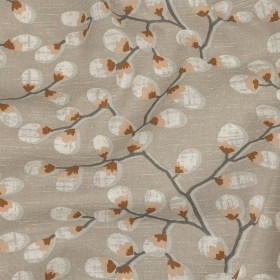Cotton Canvas Print – Rust Prairie Willows – British Imported Cotton Canvas Print – Rust Prairie Willows – British Imported