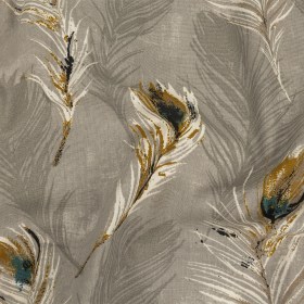 Cotton Canvas Print – Linen Feathers – British Imported Cotton Canvas Print – Linen Feathers – British Imported