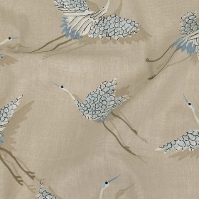 Cotton Canvas Print – Linen Cranes – British Imported Cotton Canvas Print – Linen Cranes – British Imported