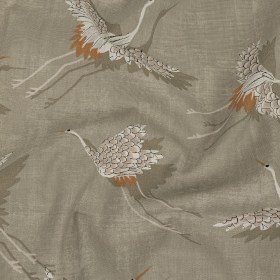 Cotton Canvas Print – Rust Cranes – British Imported Cotton Canvas Print – Rust Cranes – British Imported