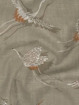 Cotton Canvas Print – Rust Cranes – British Imported Cotton Canvas Print – Rust Cranes – British Imported