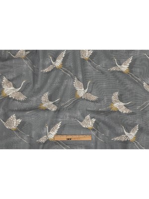 Cotton Canvas Print – Slate Cranes – British Imported Cotton Canvas Print – Slate Cranes – British Imported