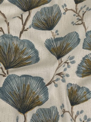 Cotton Canvas Print – Ink Fanning Florets – British Imported Cotton Canvas Print – Ink Fanning Florets – British Imported