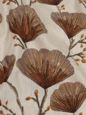 Cotton Canvas Print – Terracotta Fanning Florets – British Imported Cotton Canvas Print – Terracotta Fanning Florets – British Imported