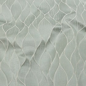 Polyester Jacquard – Seafoam Leafy Lines – British Imported Polyester Jacquard – Seafoam Leafy Lines – British Imported