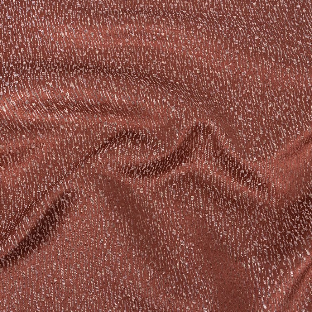 Polyester Jacquard – Coral Raindrop Streaks – British Imported Polyester Jacquard – Coral Raindrop Streaks – British Imported