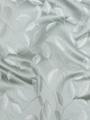 Satin-Faced Jacquard – Seafoam Foliage – British Imported Satin-Faced Jacquard – Seafoam Foliage – British Imported