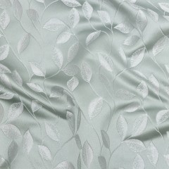 Satin-Faced Jacquard – Seafoam Foliage – British Imported Satin-Faced Jacquard – Seafoam Foliage – British Imported
