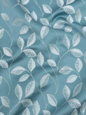 Satin-Faced Jacquard – Sky Foliage – British Imported Satin-Faced Jacquard – Sky Foliage – British Imported