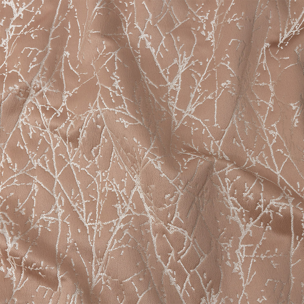Polyester Jacquard – Blush Wintry Branches – British Imported Polyester Jacquard – Blush Wintry Branches – British Imported