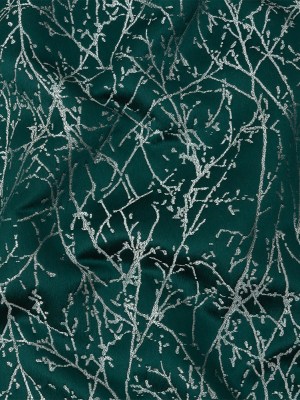 Polyester Jacquard – Emerald Wintry Branches – British Imported Polyester Jacquard – Emerald Wintry Branches – British Imported