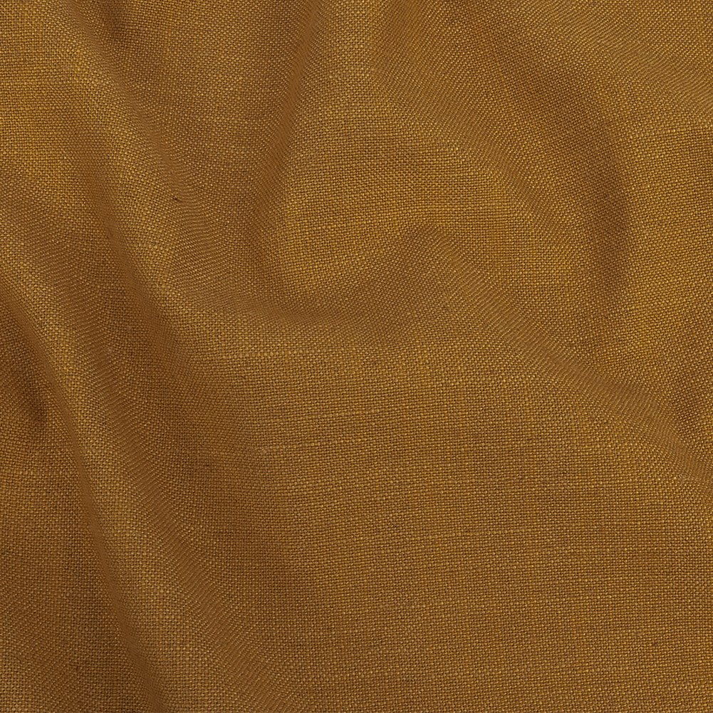 Polyester, Viscose and Linen Woven – Ochre – British Imported Polyester, Viscose and Linen Woven – Ochre – British Imported