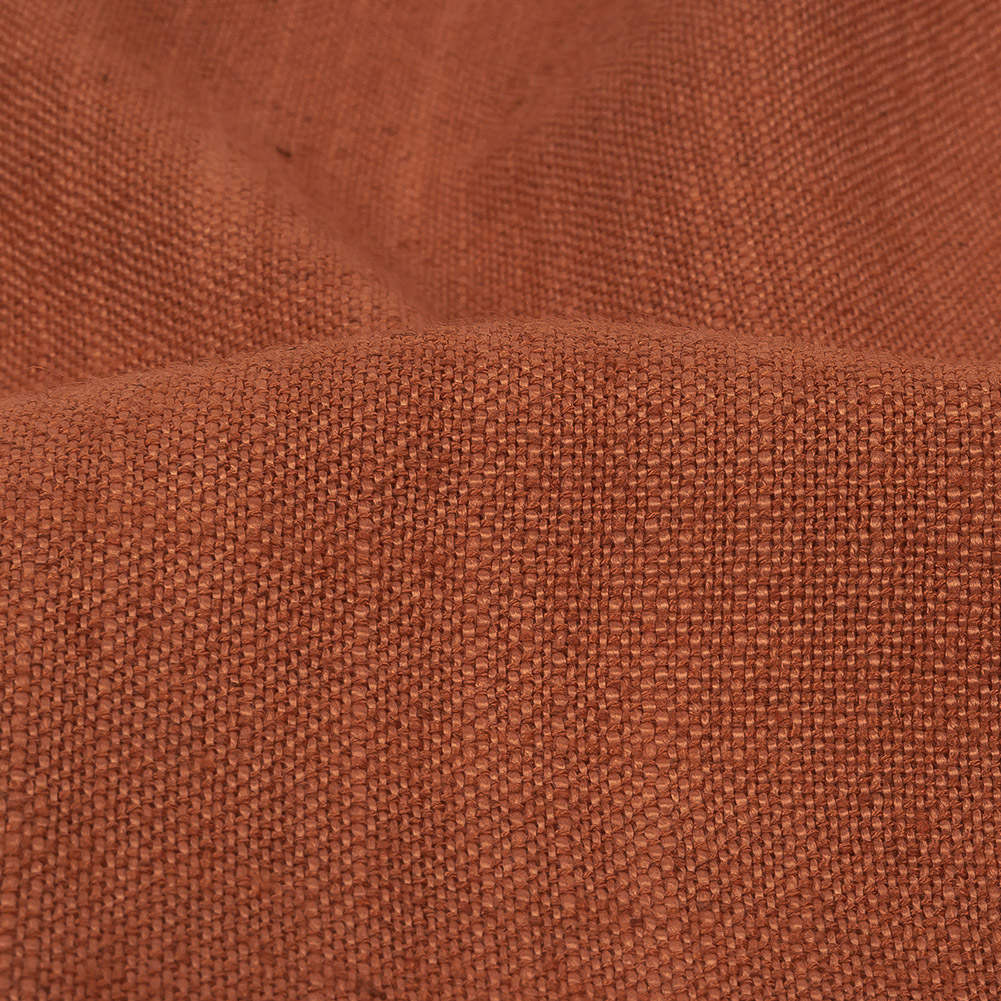 Polyester, Viscose and Linen Woven – Rust – British Imported Polyester, Viscose and Linen Woven – Rust – British Imported