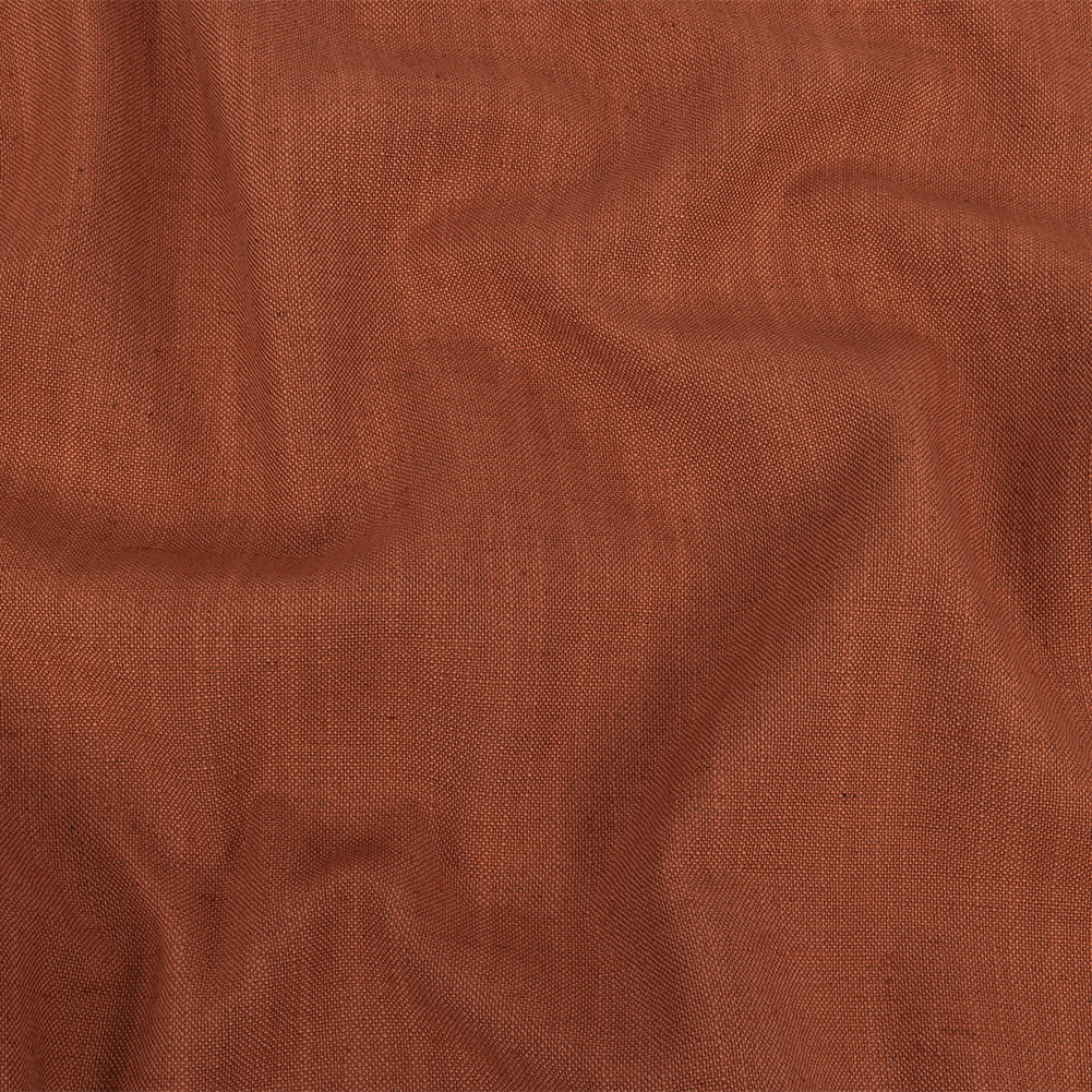Polyester, Viscose and Linen Woven – Rust – British Imported Polyester, Viscose and Linen Woven – Rust – British Imported