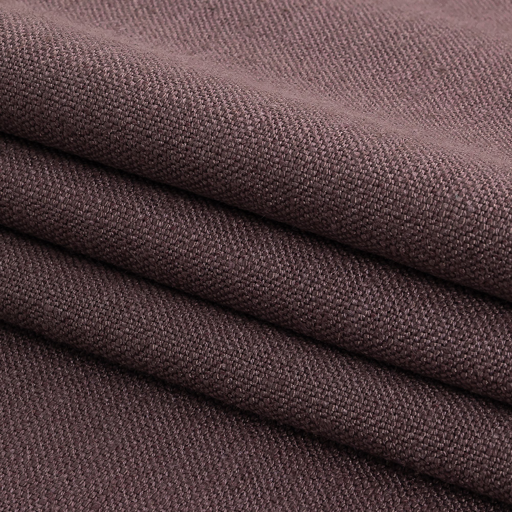 Polyester, Viscose and Linen Woven – Aubergine – British Imported Polyester, Viscose and Linen Woven – Aubergine – British Imported
