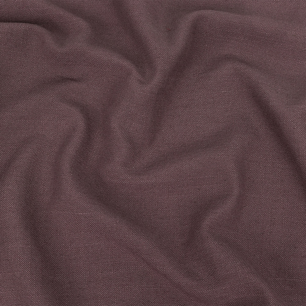 Polyester, Viscose and Linen Woven – Aubergine – British Imported Polyester, Viscose and Linen Woven – Aubergine – British Imported