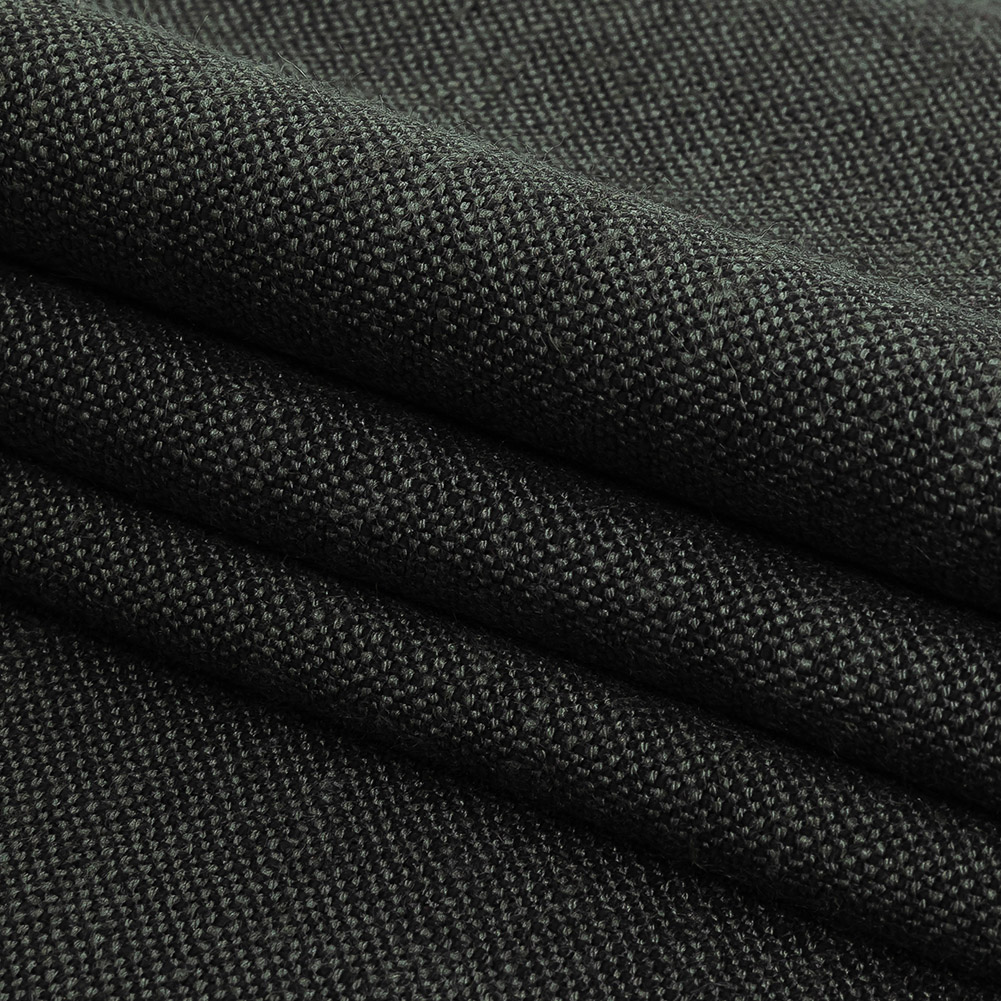 Polyester, Viscose and Linen Woven – Charcoal – British Imported Polyester, Viscose and Linen Woven – Charcoal – British Imported