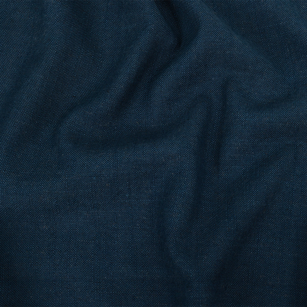 Polyester, Viscose and Linen Woven – Indigo – British Imported Polyester, Viscose and Linen Woven – Indigo – British Imported