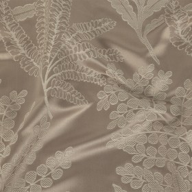Satin-Faced Jacquard – Pebble Fern Leaves – British Imported Satin-Faced Jacquard – Pebble Fern Leaves – British Imported