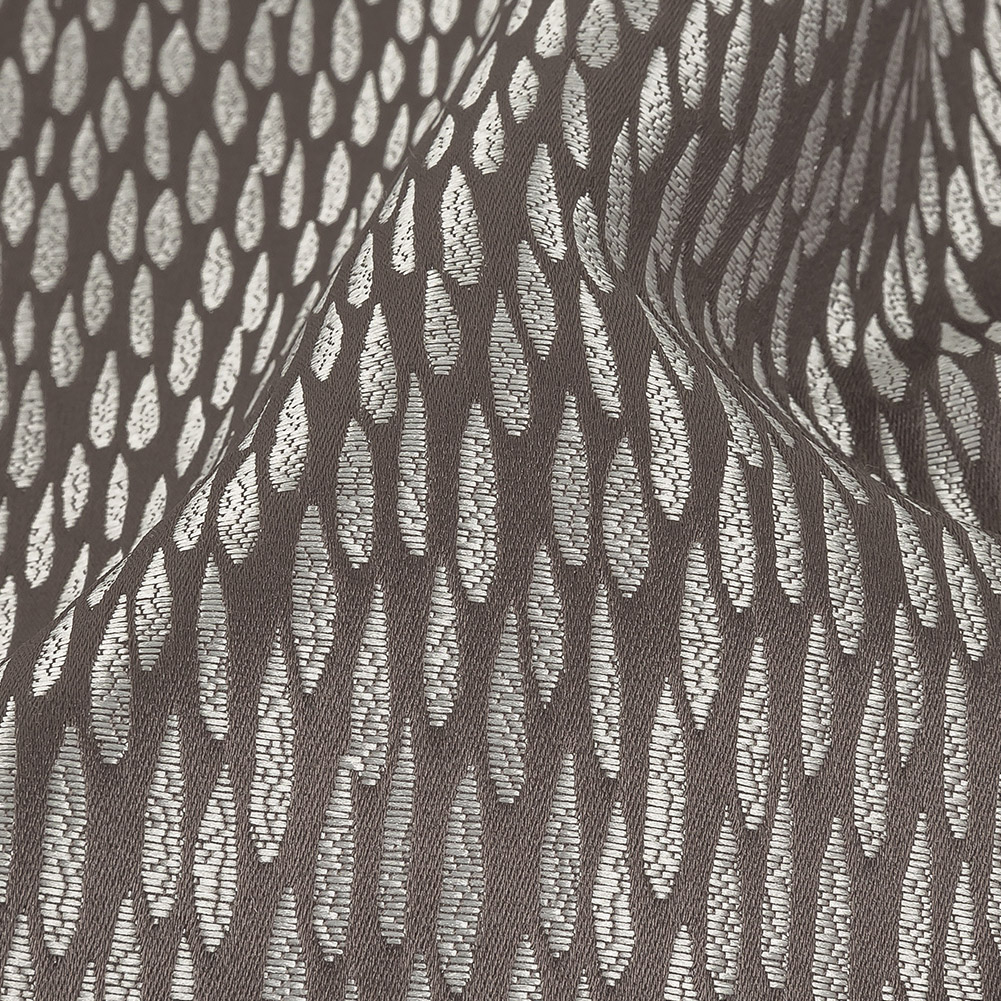 Luminous Drapery Jacquard – Charcoal Raindrops – British Imported Luminous Drapery Jacquard – Charcoal Raindrops – British Imported
