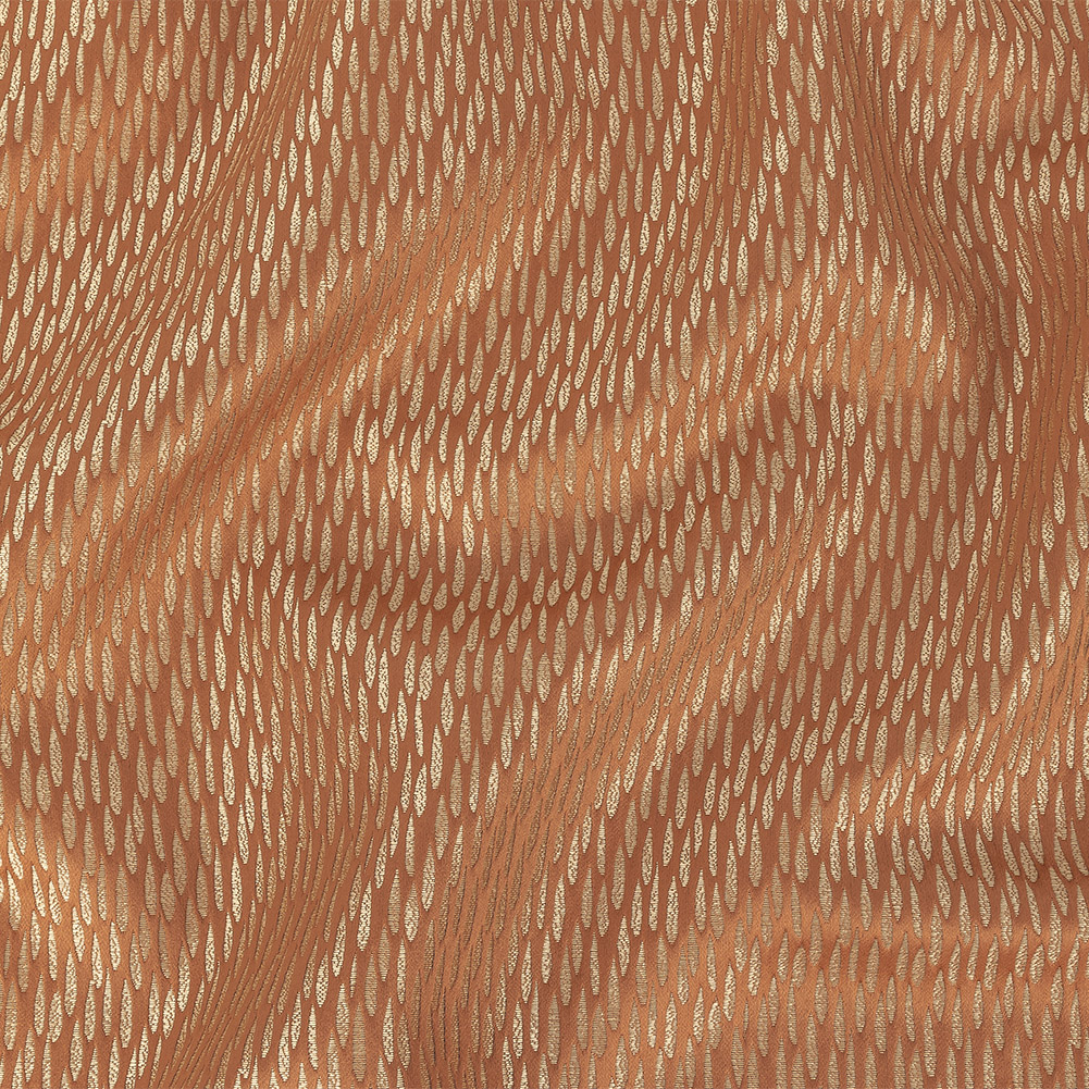 Luminous Drapery Jacquard – Coral Raindrops – British Imported Luminous Drapery Jacquard – Coral Raindrops – British Imported