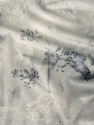 Polyester Knit Microvelvet – Sky Floral – British Imported Polyester Knit Microvelvet – Sky Floral – British Imported