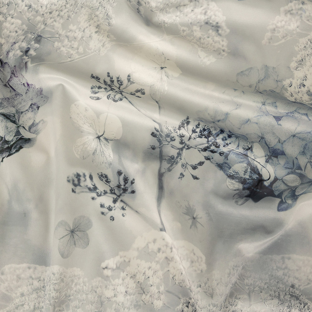 Polyester Knit Microvelvet – Sky Floral – British Imported Polyester Knit Microvelvet – Sky Floral – British Imported