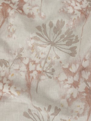 Printed and Embroidered Drapery Canvas – Dusky Pink Floral – British Imported Printed and Embroidered Drapery Canvas – Dusky Pink Floral – British Imported