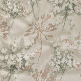 Printed and Embroidered Drapery Canvas – Sage Floral – British Imported Printed and Embroidered Drapery Canvas – Sage Floral – British Imported