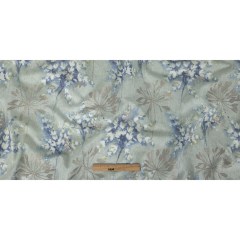Printed and Embroidered Drapery Canvas – Seafoam Floral – British Imported Printed and Embroidered Drapery Canvas – Seafoam Floral – British Imported