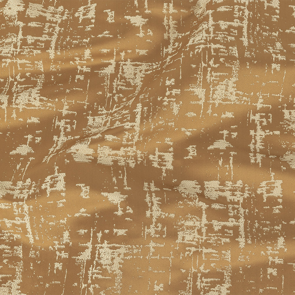Satin-Faced Drapery Jacquard – Toffee Abstract – British Imported Satin-Faced Drapery Jacquard – Toffee Abstract – British Imported