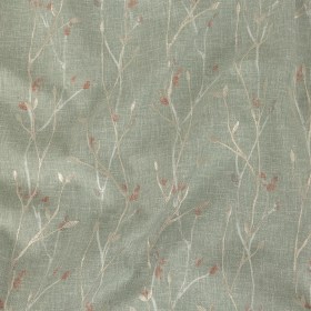 Printed and Embroidered Drapery Woven – Sage Branches – British Imported Printed and Embroidered Drapery Woven – Sage Branches – British Imported