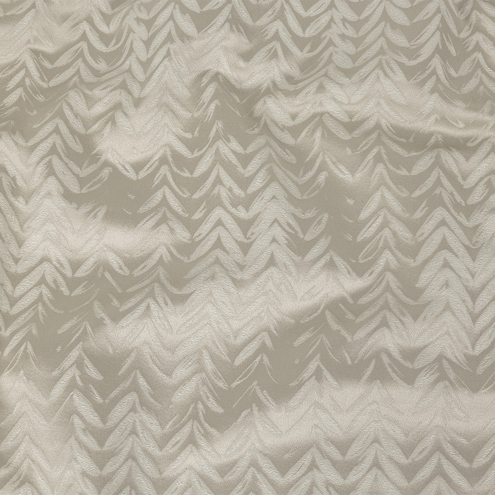 Satin-Faced Drapery Jacquard – Linen Chevron Leaves – British Imported Satin-Faced Drapery Jacquard – Linen Chevron Leaves – British Imported