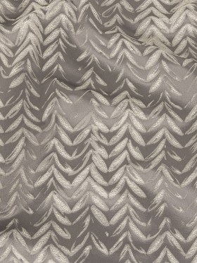Satin-Faced Drapery Jacquard – Slate Chevron Leaves – British Imported Satin-Faced Drapery Jacquard – Slate Chevron Leaves – British Imported