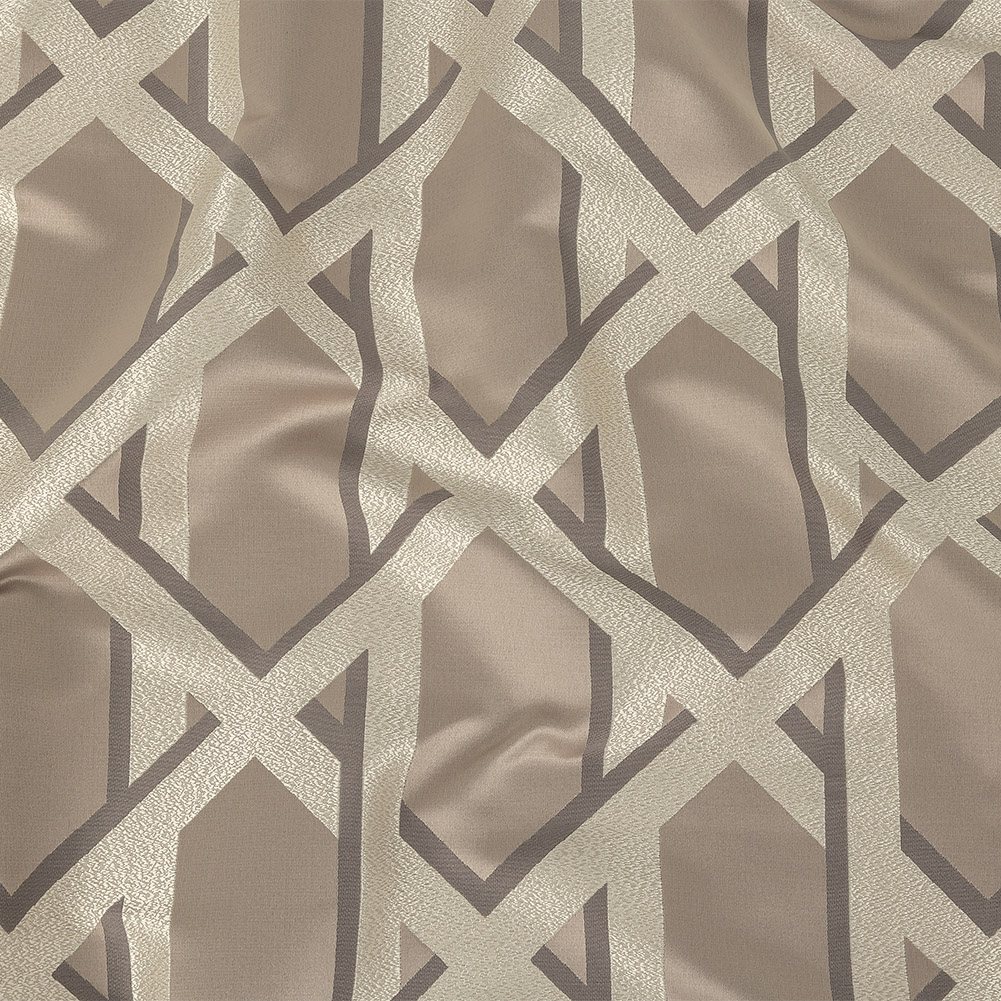 Drapery Jacquard – Dove Geometric Lattice – British Imported Drapery Jacquard – Dove Geometric Lattice – British Imported