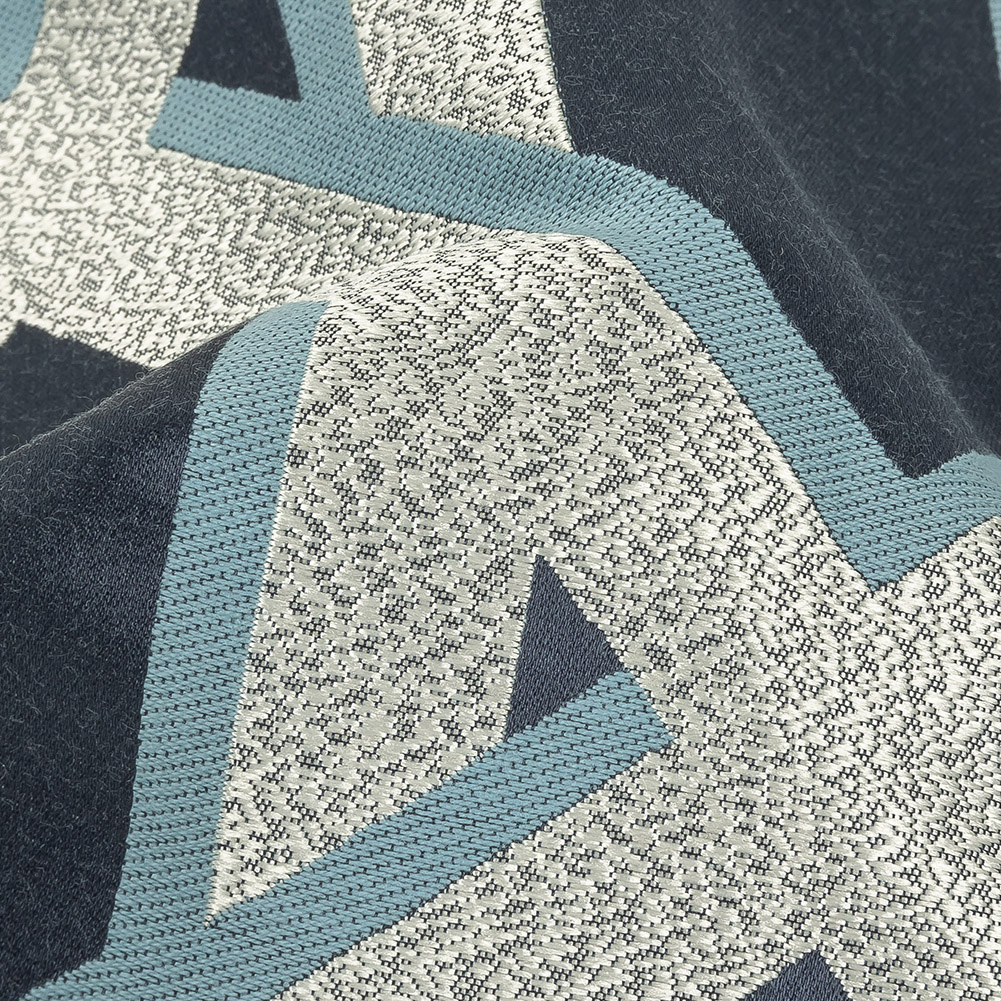 Drapery Jacquard – Ink Geometric Lattice – British Imported Drapery Jacquard – Ink Geometric Lattice – British Imported