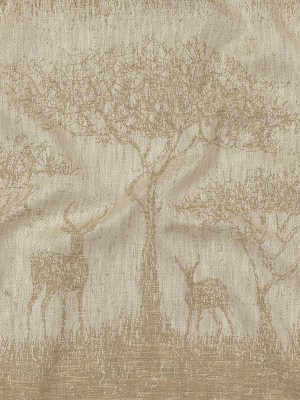 Drapery Jacquard Panel – Ochre Antelope in the Wild – British Imported Drapery Jacquard Panel – Ochre Antelope in the Wild – British Imported