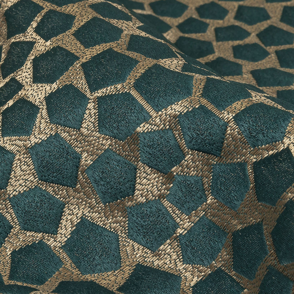 British Imported Peacock Satin-Faced Pentagonal Drapery Jacquard British Imported Peacock Satin-Faced Pentagonal Drapery Jacquard