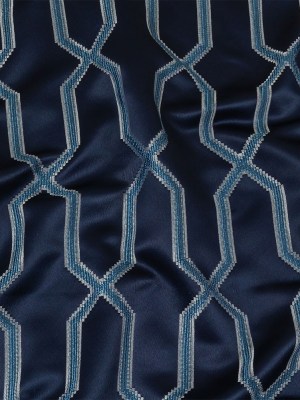 British Imported Ink Satin-Faced Geometric Drapery Jacquard British Imported Ink Satin-Faced Geometric Drapery Jacquard