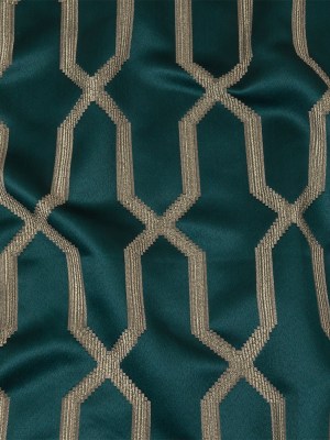 British Imported Peacock Satin-Faced Geometric Drapery Jacquard British Imported Peacock Satin-Faced Geometric Drapery Jacquard