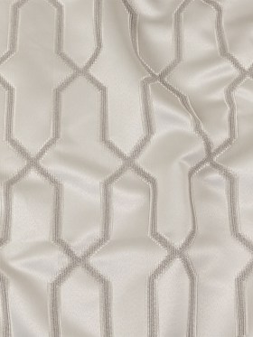 British Imported Platinum Satin-Faced Geometric Drapery Jacquard British Imported Platinum Satin-Faced Geometric Drapery Jacquard