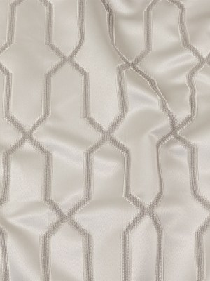 British Imported Platinum Satin-Faced Geometric Drapery Jacquard British Imported Platinum Satin-Faced Geometric Drapery Jacquard