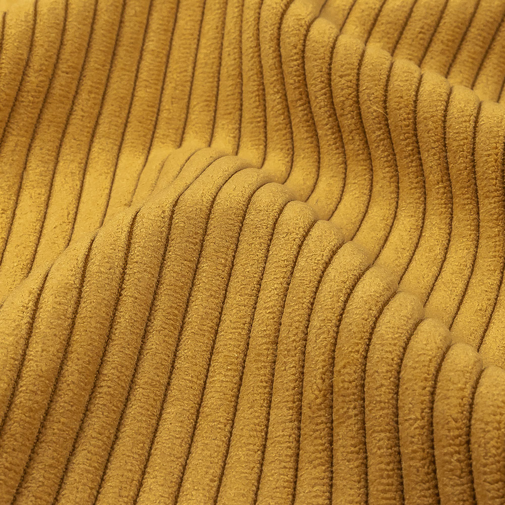 Plush Ribbed Velvet – Mustard – British Imported Plush Ribbed Velvet – Mustard – British Imported