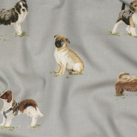 Cotton Canvas Print – Danube Puppy Parade – British Imported Cotton Canvas Print – Danube Puppy Parade – British Imported