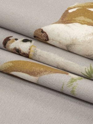 Cotton Canvas Print – Haze Puppy Parade – British Imported Cotton Canvas Print – Haze Puppy Parade – British Imported