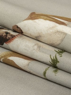 Cotton Canvas Print – Linen Puppy Parade – British Imported Cotton Canvas Print – Linen Puppy Parade – British Imported