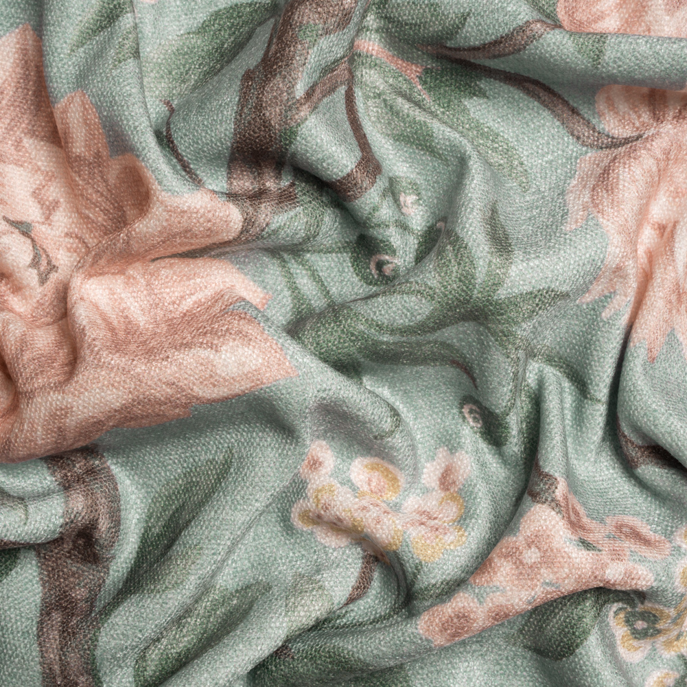 Printed Chenille Woven – Blush Floral – British Imported Printed Chenille Woven – Blush Floral – British Imported