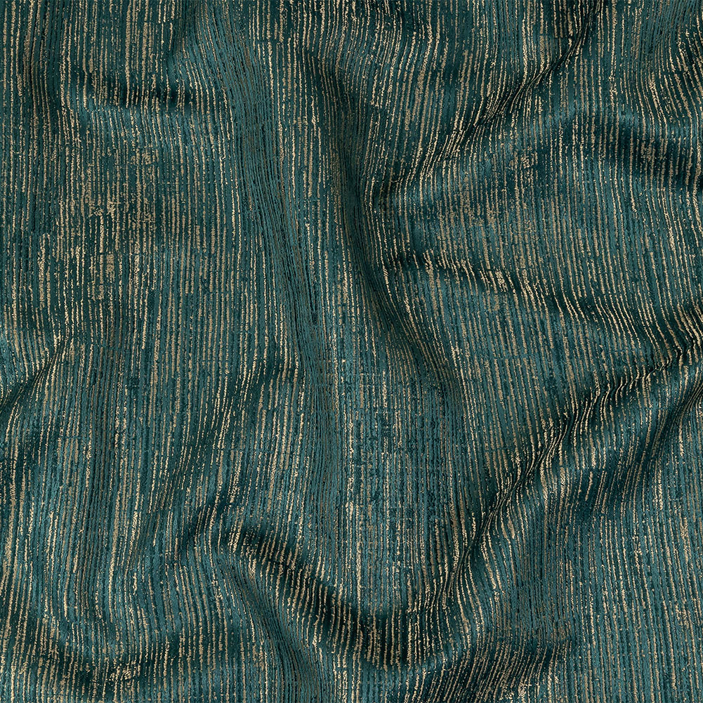 Recycled Polyester Jacquard – Peacock Striated – British Imported Recycled Polyester Jacquard – Peacock Striated – British Imported