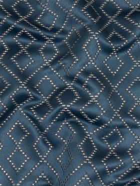 Recycled Polyester Jacquard – Danube Geometric Diamonds – British Imported Recycled Polyester Jacquard – Danube Geometric Diamonds – British Imported