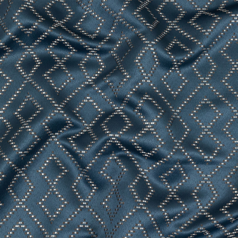 Recycled Polyester Jacquard – Danube Geometric Diamonds – British Imported Recycled Polyester Jacquard – Danube Geometric Diamonds – British Imported